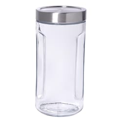 Anchor Hocking Clear/Silver Glass/Stainless Steel Jar with Lid 2.5 qt