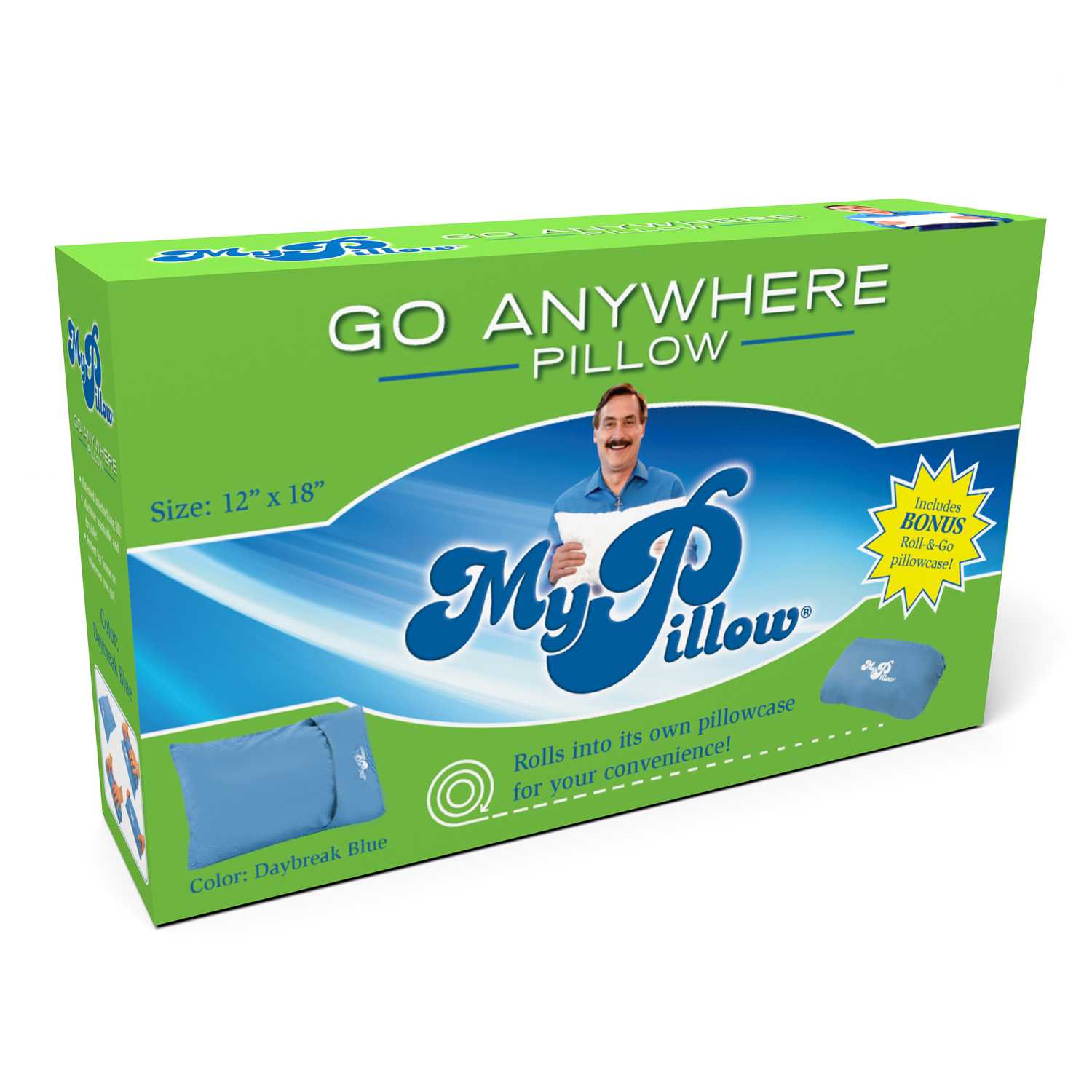 My Pillow As Seen On Tv Roll Goanywhere Travel Pillow Foam 1 Pk