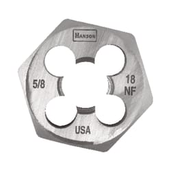 Irwin Hanson High Carbon Steel SAE Hexagon Die 5/8 in. 1 pc