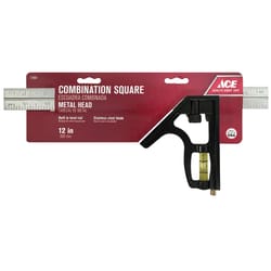 Ace 12 in. L X 4-3/4 in. H Stainless Steel Combination Square