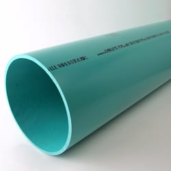 Charlotte Pipe PVC Sewer Pipe 6 in. D X 10 ft. L Bell 0 psi