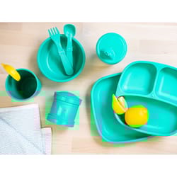 Re-Play Aqua Plastic/Polypropylene 3 Section Divided Plate 1 pk