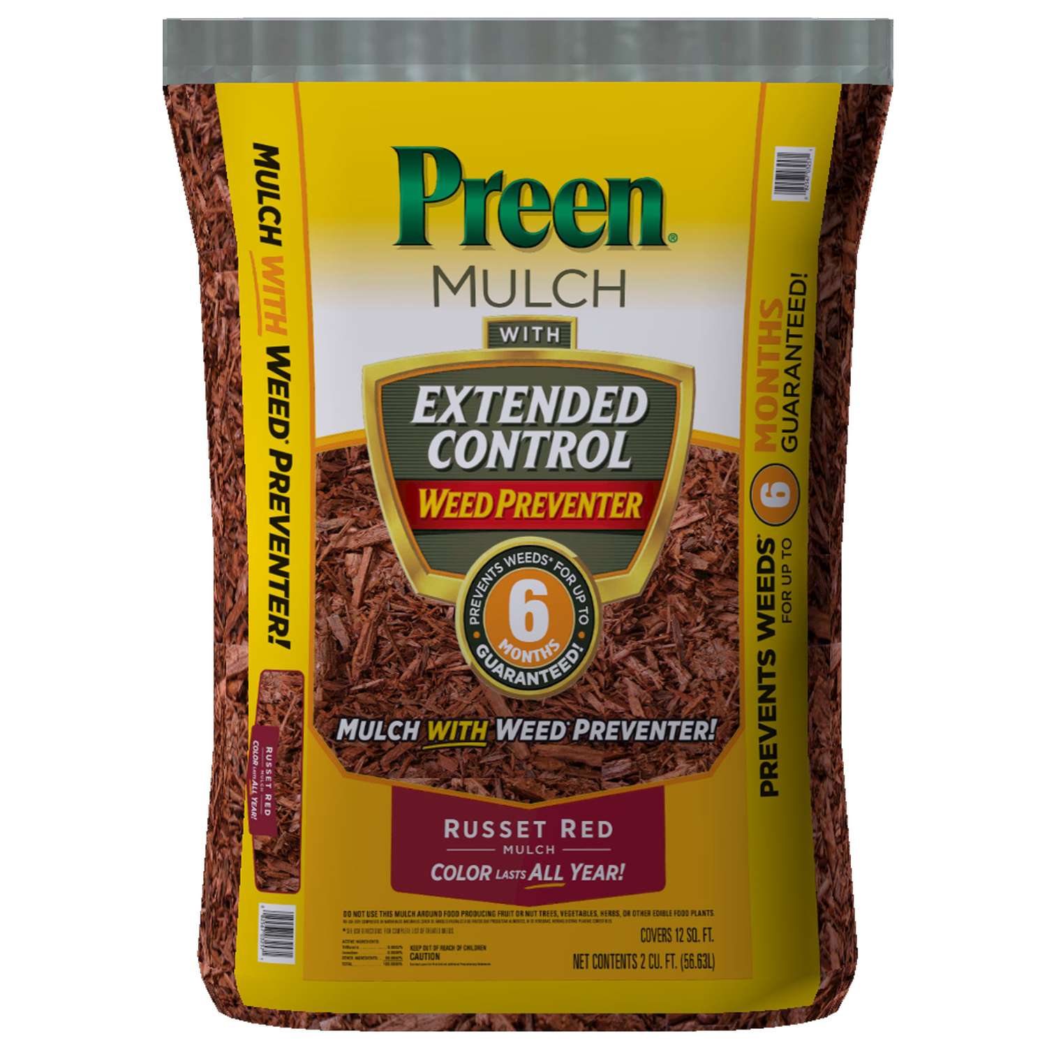 Preen Extended Control Russet Red Weed Preventer Mulch 2 ...