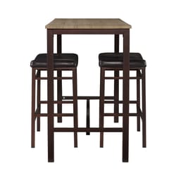 Linon Home Decor 3 pc Brown Metal Traditional Bar Set Brown