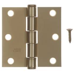 Ace 3 in. L Satin Brass Residential Door Hinge 3 pk