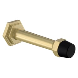 National Hardware Powell 5/8 in. W X 3-19/32 in. L Zinc Brushed Gold Gold Door Stop Mounts to door a