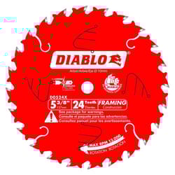 Diablo 5-3/8 in. D X 10 mm TiCo Hi-Density Carbide Trim Saw Blade 24 teeth 1 pk