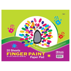 Bazic Products 16 in. W X 12 in. L Finger Paint Paper Pad 20 sheet