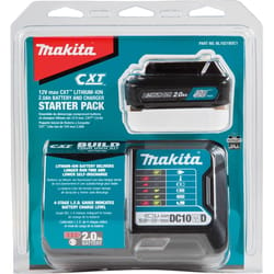 Makita 12V MAX CXT 2 Ah Lithium-Ion Slide Battery and Charger Starter Kit 2 pc