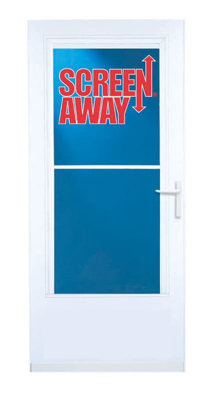 Larson Screen Away 81 in. H X 36 in. W Vinyl/Wood White Mid-View Reversible Storm Door -  37081032