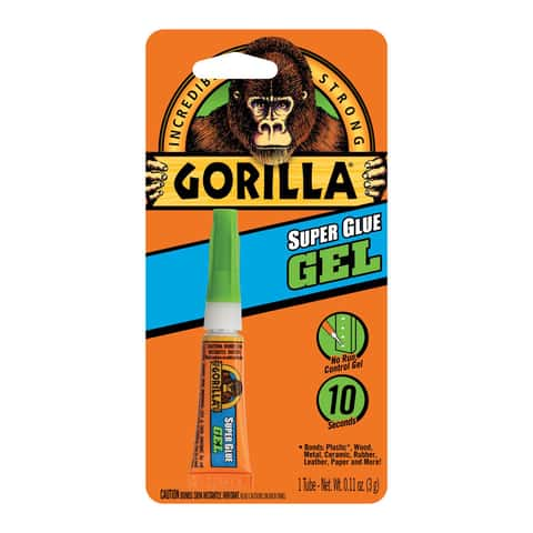 Gorilla Super Glue Gel, Shock Resistant, Quick Dry, Multi-use, 24