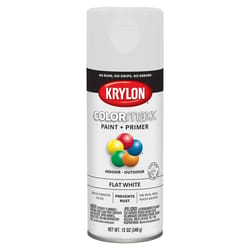 Krylon ColorMaxx Flat White Paint + Primer Spray Paint 12 oz