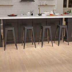 Flash Furniture Black Metal Industrial Barstool