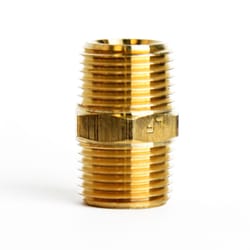 ATC 3/8 in. MPT X 3/8 in. D MPT Yellow Brass Hex Nipple