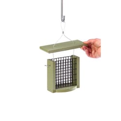 Birds Choice Green Solutions Woodpecker 0.5 lb Plastic/Screen Suet Suet Basket
