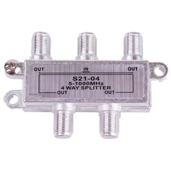 Monster Just Hook It Up 4 Way Coax Splitter 75 ohm 1000 MHz 1 pk