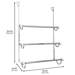 InterDesign York Chrome Silver/White Towel Holder Stainless Steel