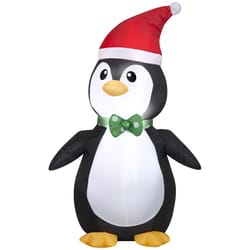 Gemmy Christmas Inflatable Penguin with Santa Hat 42 in. Inflatable