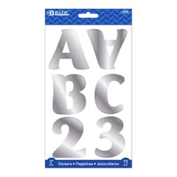 Bazic Products Alphabet and Numbers Stickers Paper 1 pk