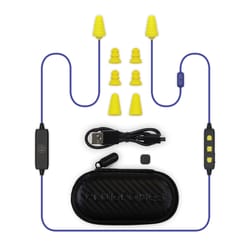 Plugfones Liberate 2.0 29 dB Nylon/Silicone/Foam Bluetooth Earplugs/Earphones w/Mic Yellow 1 pair
