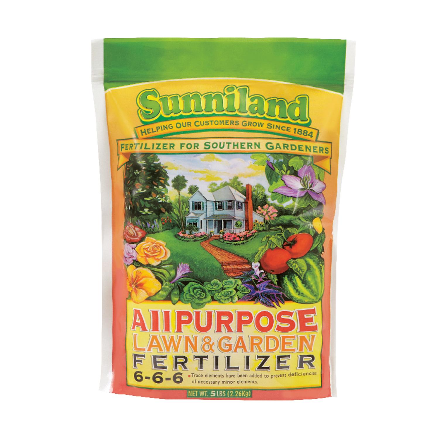 UPC 089494258760 product image for Sunniland All Purpose Granules 6-6-6 Organic 5 lb. Lawn and Garden Fertilizer | upcitemdb.com