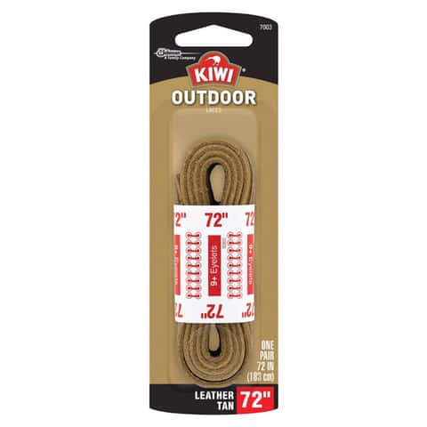 Kiwi 72 in. Leather Tan Boot Laces - Ace Hardware