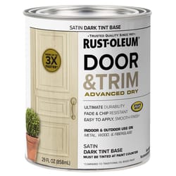 Rust-Oleum Stops Rust Satin Dark Tint Base Door Paint Exterior and Interior 1 qt