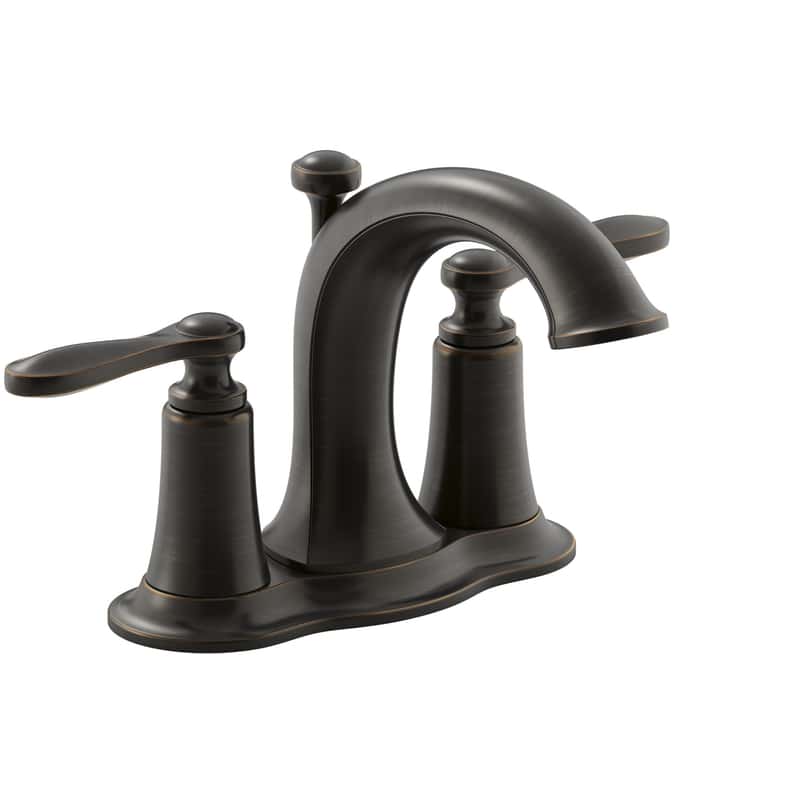 Kohler Oil Rubbed Bronze Centerset Bathroom Sink Faucet 4 in. Ace