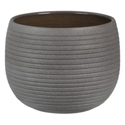 Scheurich Linara 9.25 in. D Ceramic Flower Pot Tan