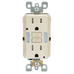 Leviton 20 amps 125 V Duplex Light Almond GFCI Outlet 5-20R 1 pk