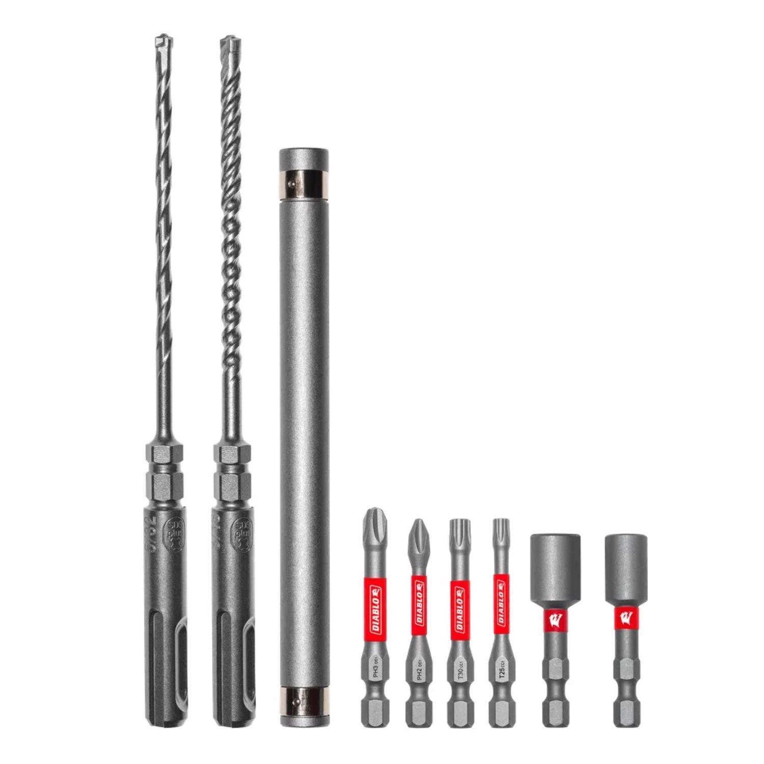 Diablo Concrete Anchor Drive Set Carbide 9 pc Sansujyuku sansujyuku.com