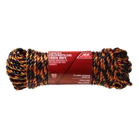 Ace 1/2 in. D X 100 ft. L White Twisted Poly Truck Rope Ace 1/2 in. D X 100 ft. L White Twisted Poly Truck Rope