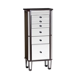 Linon Home Decor Hampden Modern 18 in. W X 13 in. L Rectangular Jewelry Armoire