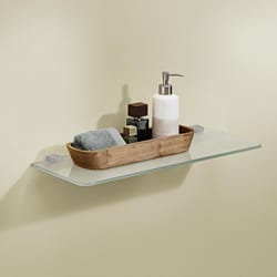 Dolle 0.31 in. H X 23.6 in. W X 7.9 in. D Clear/White Glass Shelf Board