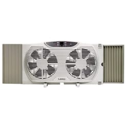 Lasko 12.9 in. H X 9 in. D 3 speed Electronically Reversible Twin Window Fan