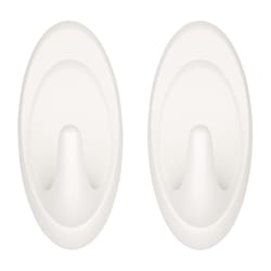 3M Command Medium Plastic Hook 3.25 in. L 2 pk