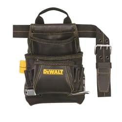 DeWalt 10 pocket Leather Tool and Nail Bag 12.75 in. L X 16 in. H Black 29 in. 46 in.