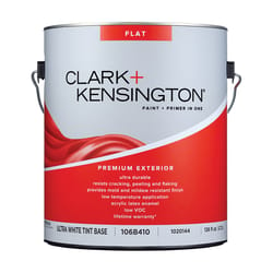 Clark+Kensington Flat Tint Base Ultra White Base Premium Paint Exterior 1 gal