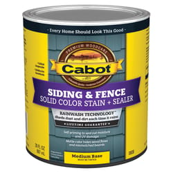 Cabot Siding & Fence Solid Tintable Medium Base Stain and Sealer 1 qt