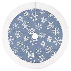 Celebrations Home Blue/White Snowflake Tree Skirt