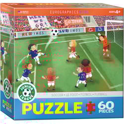 Eurographics Junior League Soccer Jigsaw Puzzles Multicolored 60 pc