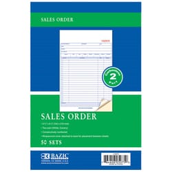 Bazic Products 5-9/16 in. W X 8-7/16 in. L White/Yellow Carbonless Sales Order Book