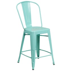 Flash Furniture 1 pk Mint Green Metal Contemporary Bar Stool