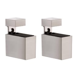 Dolle Cuadro 2.7 in. H X 0.9 in. W X 1.9 in. D Silver Metal Shelf Clips