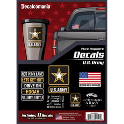 Decalcomania U.S. Army Kit Car Sticker Vinyl 10 pk