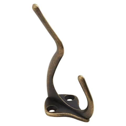 Grant Wood and Brass Hook Rack - Magnolia