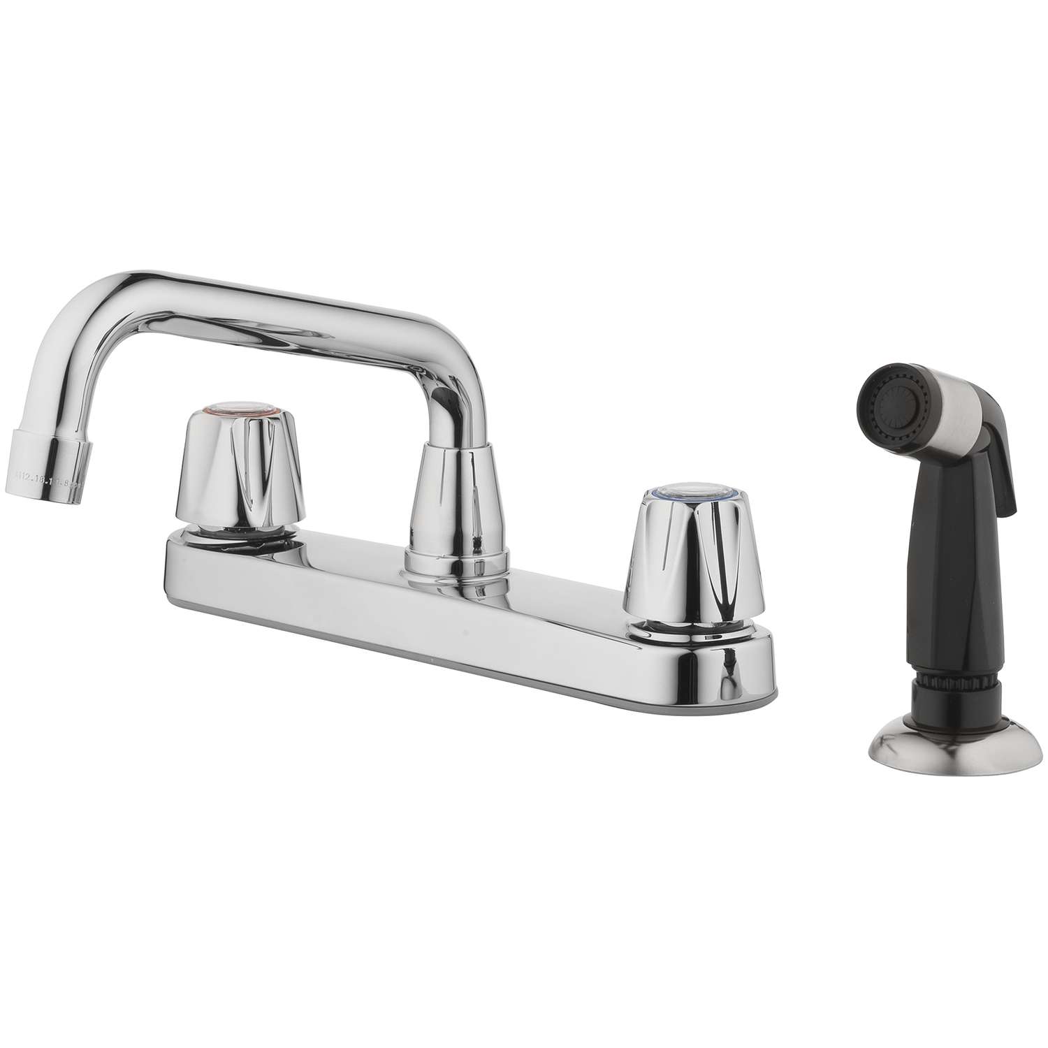 OakBrook Compression Two Handle Chrome Kitchen Faucet Side Sprayer