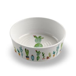 TarHong Multicolored Cactus Melamine 8 cups Pet Bowl