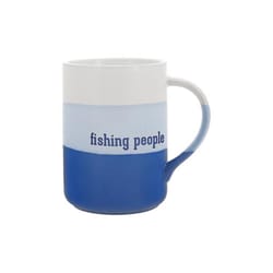 Pavilion We People 18 oz White/Blue BPA Free Fishing Mug