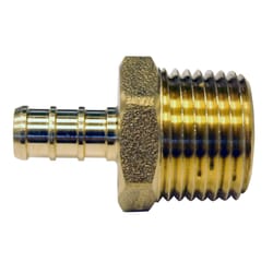 Apollo 3/8 in. PEX Barb in to X 1/2 in. D MPT Brass Reducing Adapter